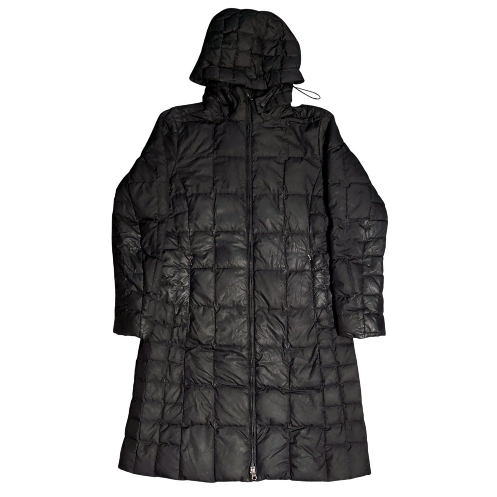 Patagonia Down With It Parka Jacket Womens Size M Black Quilted Long Gorpcore